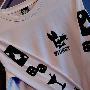 Stussy white crewneck sweatshirt. Size S.